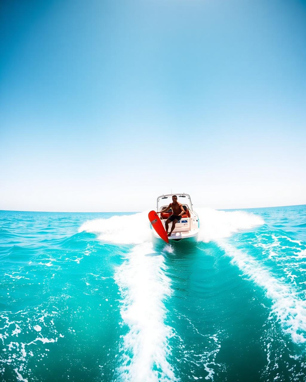 Wakesurfing na fali uformowanej przez system Zipwake